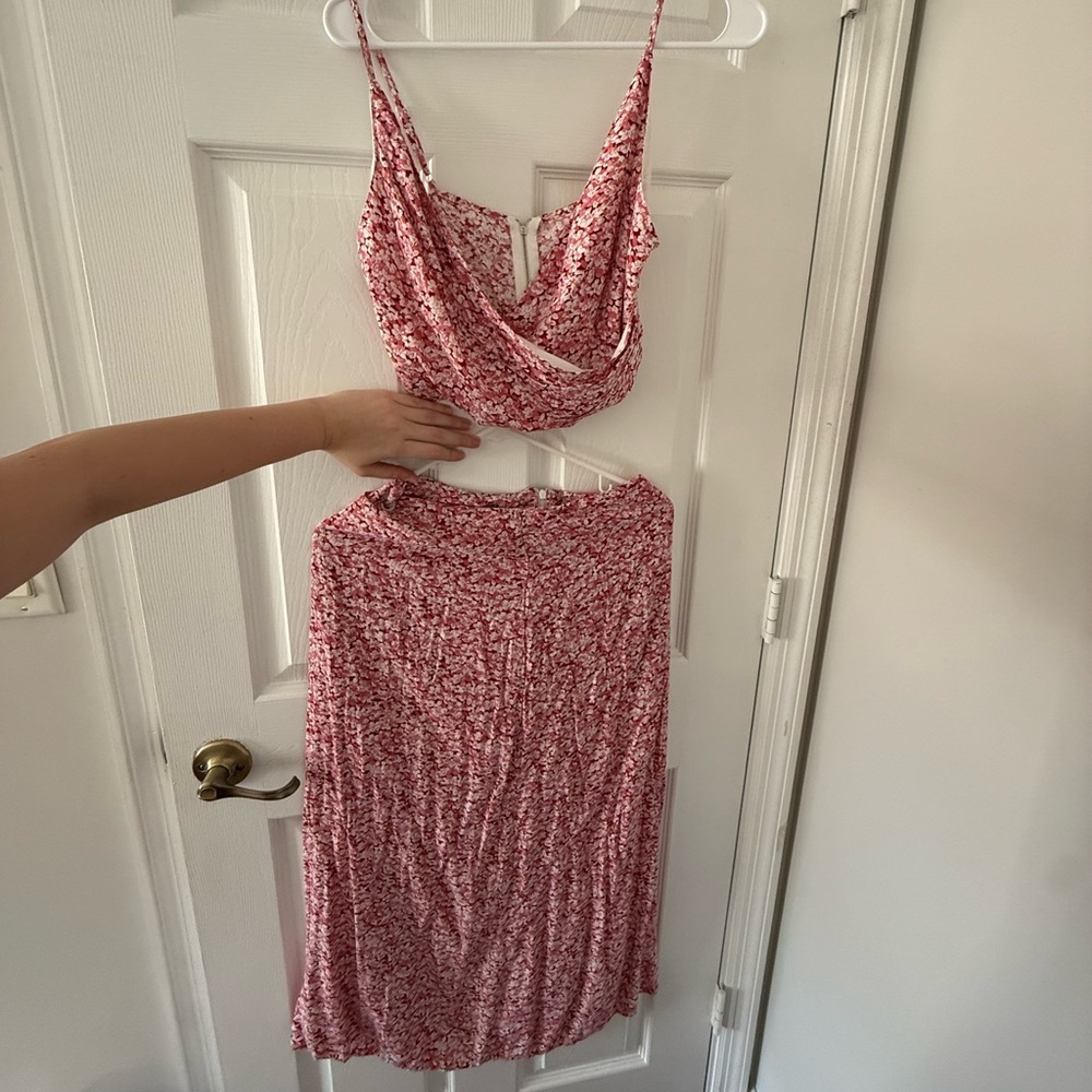 SHEIN Pink and White Floral Set